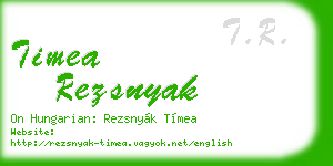 timea rezsnyak business card