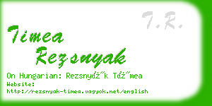 timea rezsnyak business card